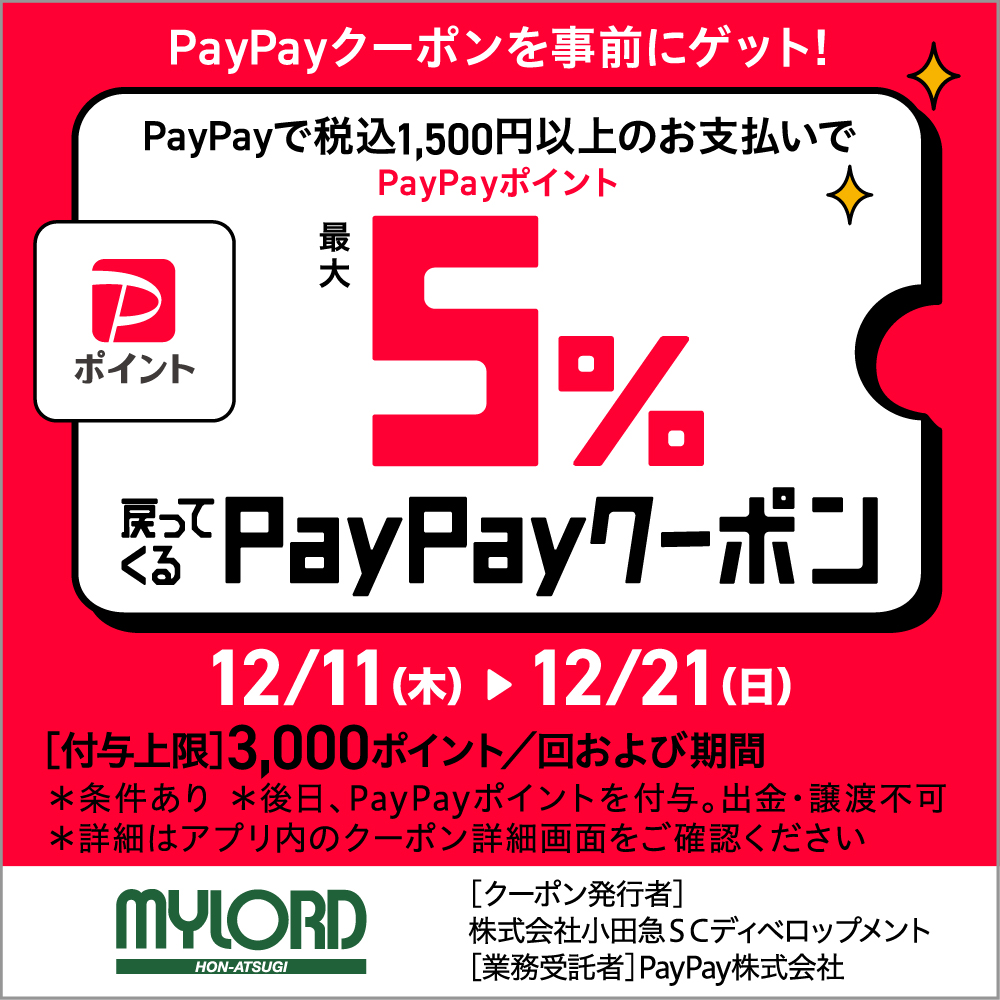 PayPayのご利用でPayPayポイントが最大5%戻ってくるキャンペーン