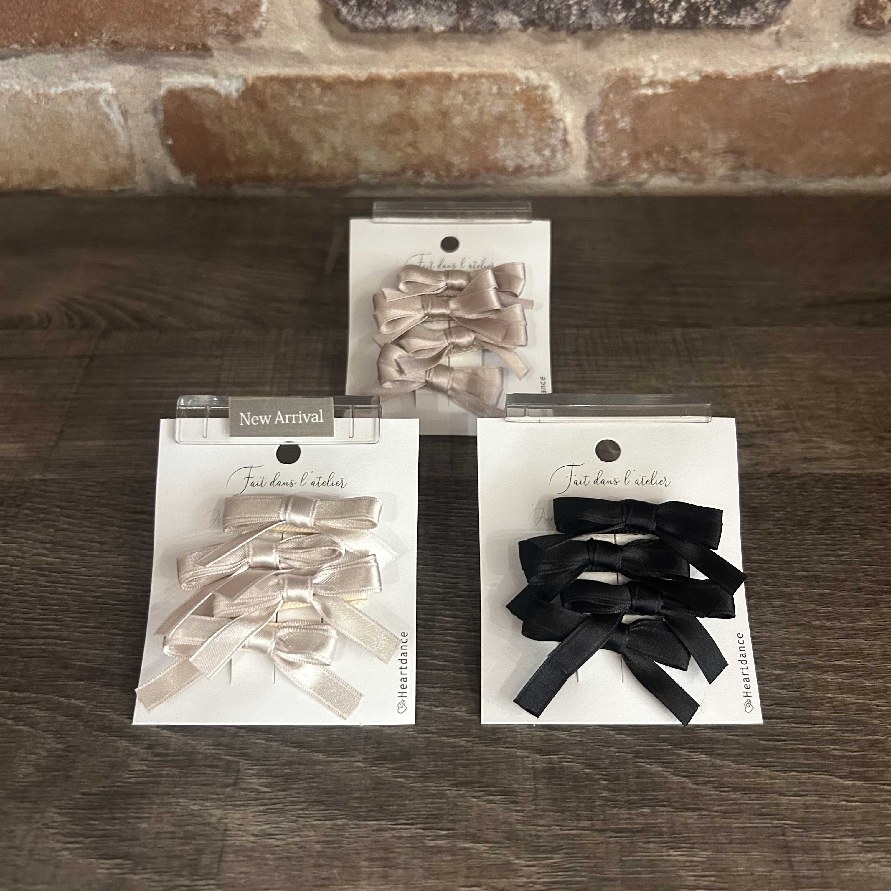 イメージ：ダブルサテンリボン4本クリップセット