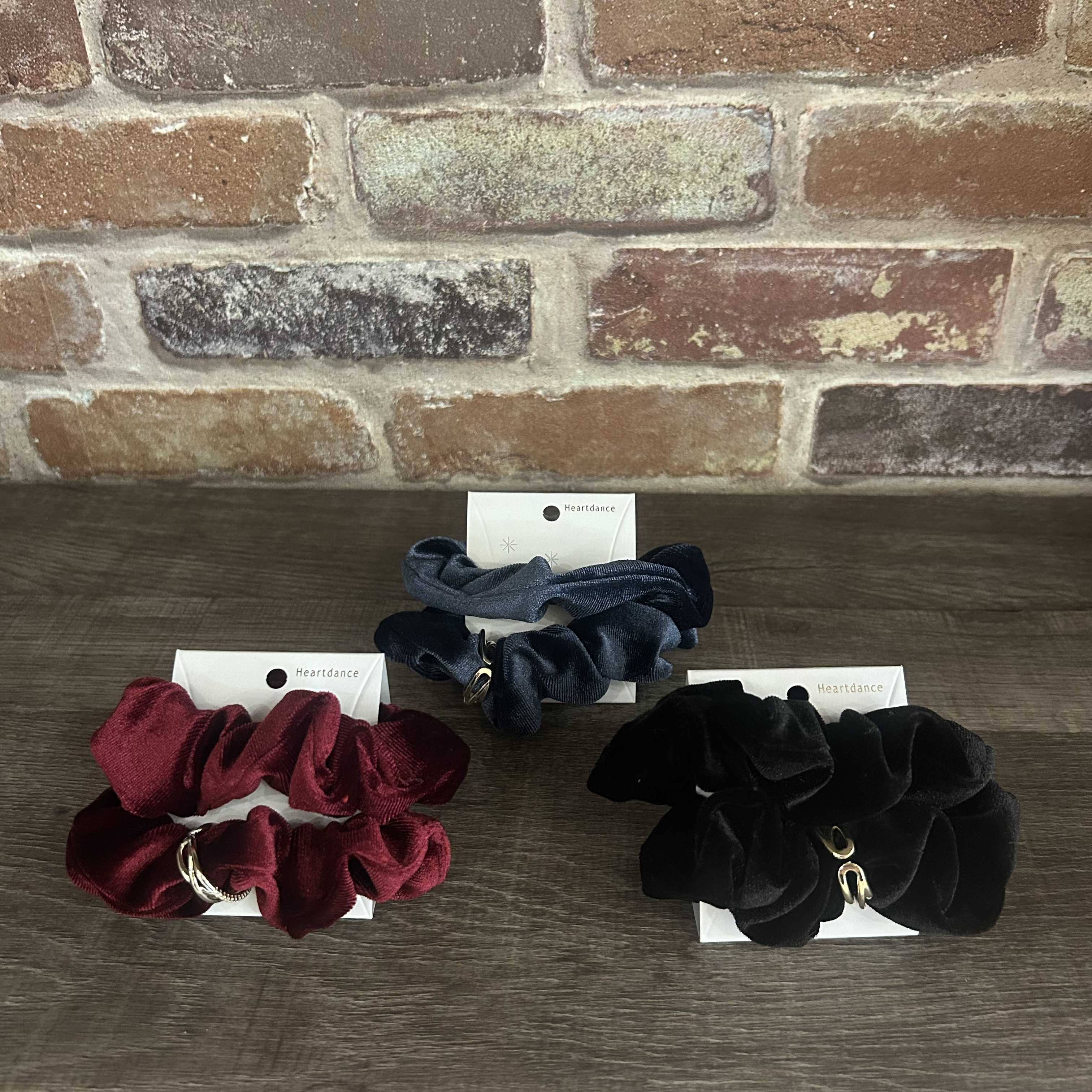 イメージ：リング付きベロア2個セットシュシュ