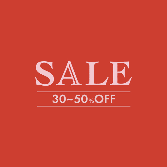 対象のアイテムが30～50％OFF！