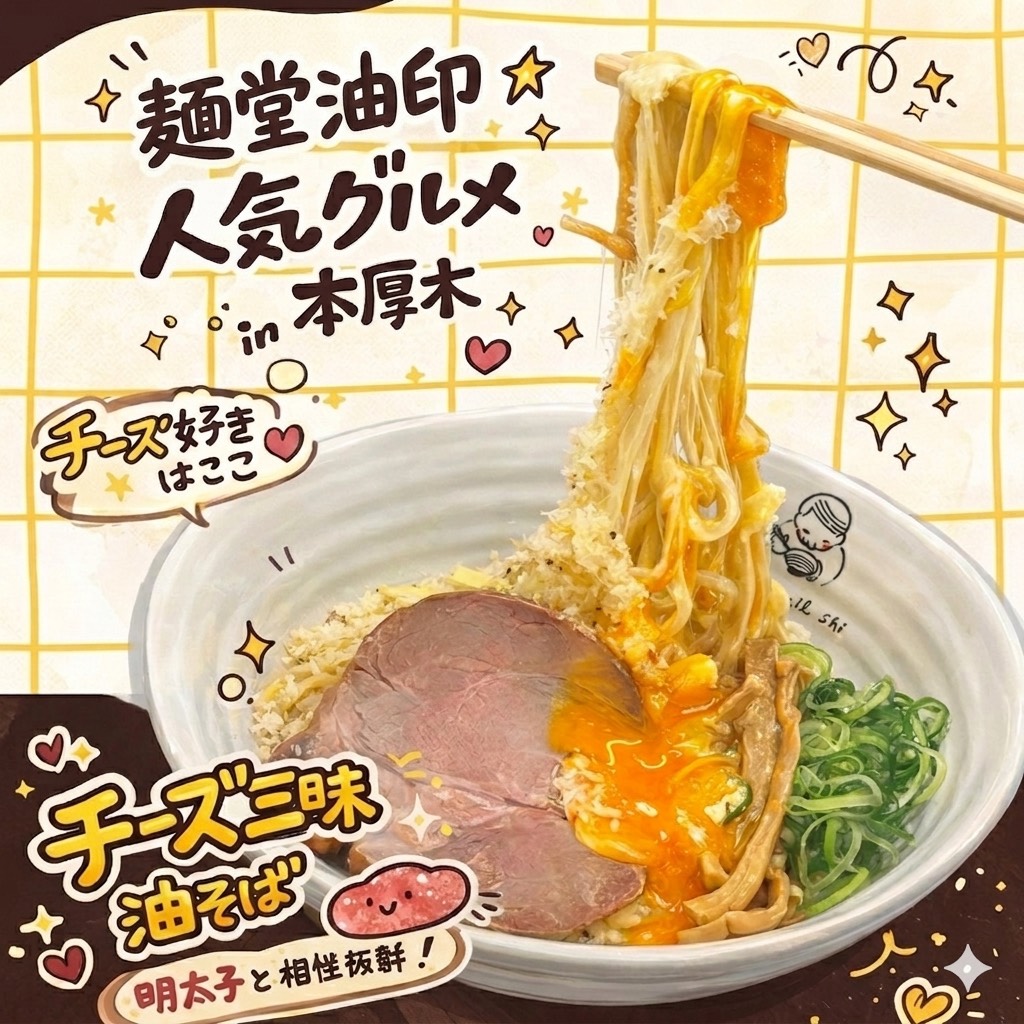 イメージ：チーズ好きはここへ！麺堂油印「チーズ三昧」が人気販売中！太麺とチーズが絡み合う絶品の一杯！