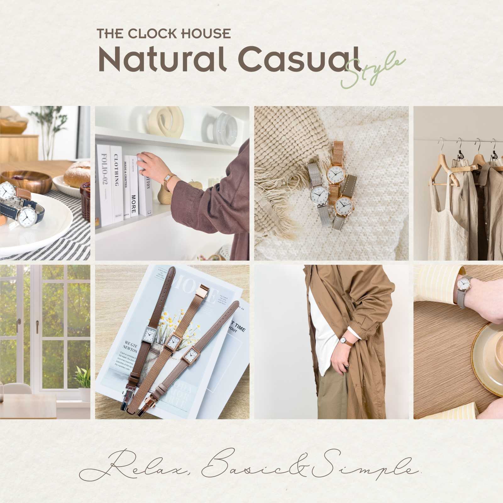 イメージ：【新製品】THE CLOCK HOUSE ナチュラルカジュアルスタイルより休日のリラックスした装いに合う新モデル登場
