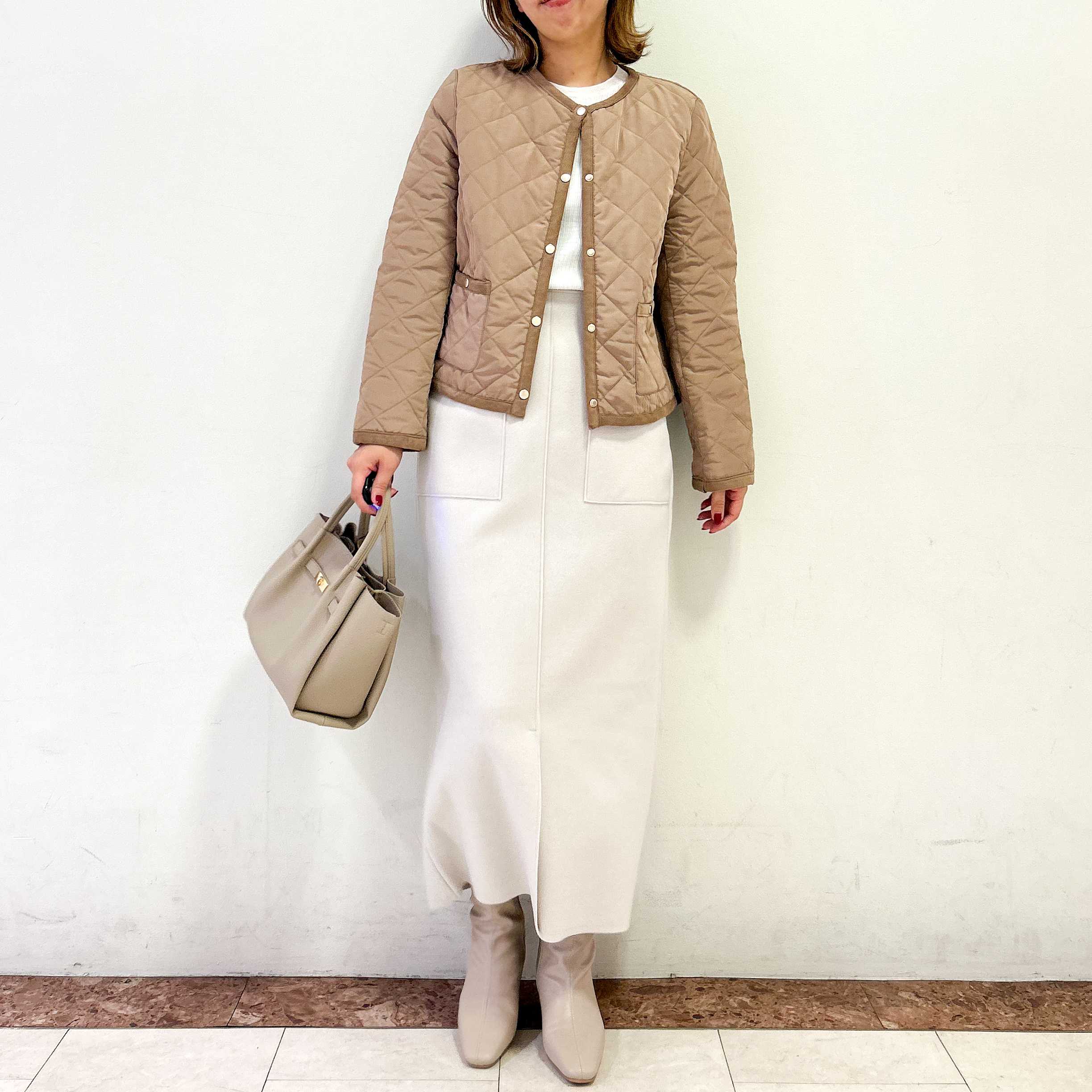 イメージ：撥水キルティングノーカラージャケット