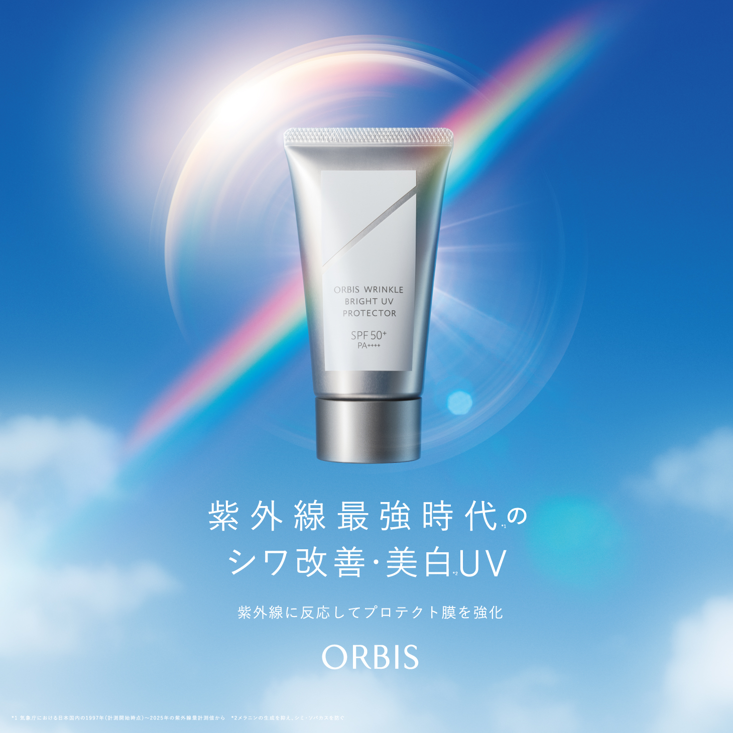 イメージ：シワ改善・美⽩(*1)もできる⽇焼け⽌めが、進化して新登場！