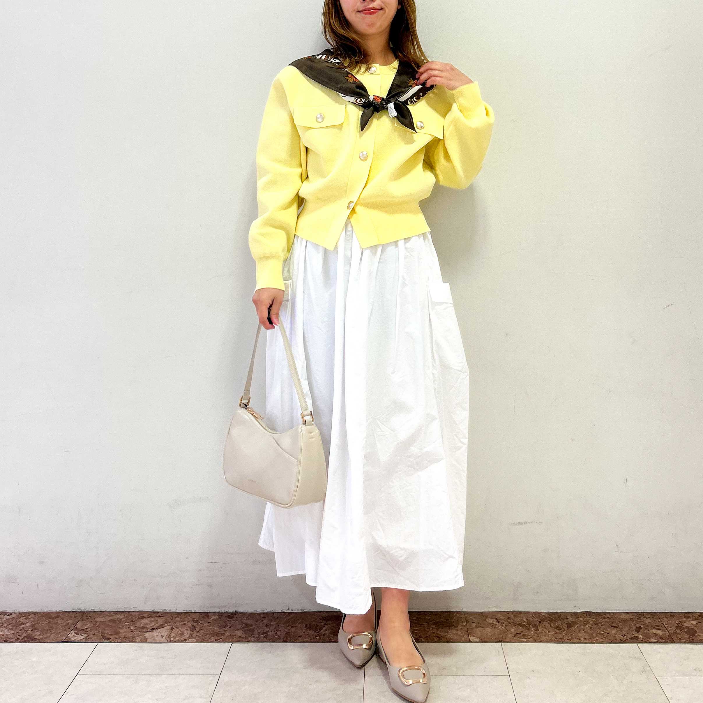 イメージ：フラップポケット金ボタンニットカーディガン