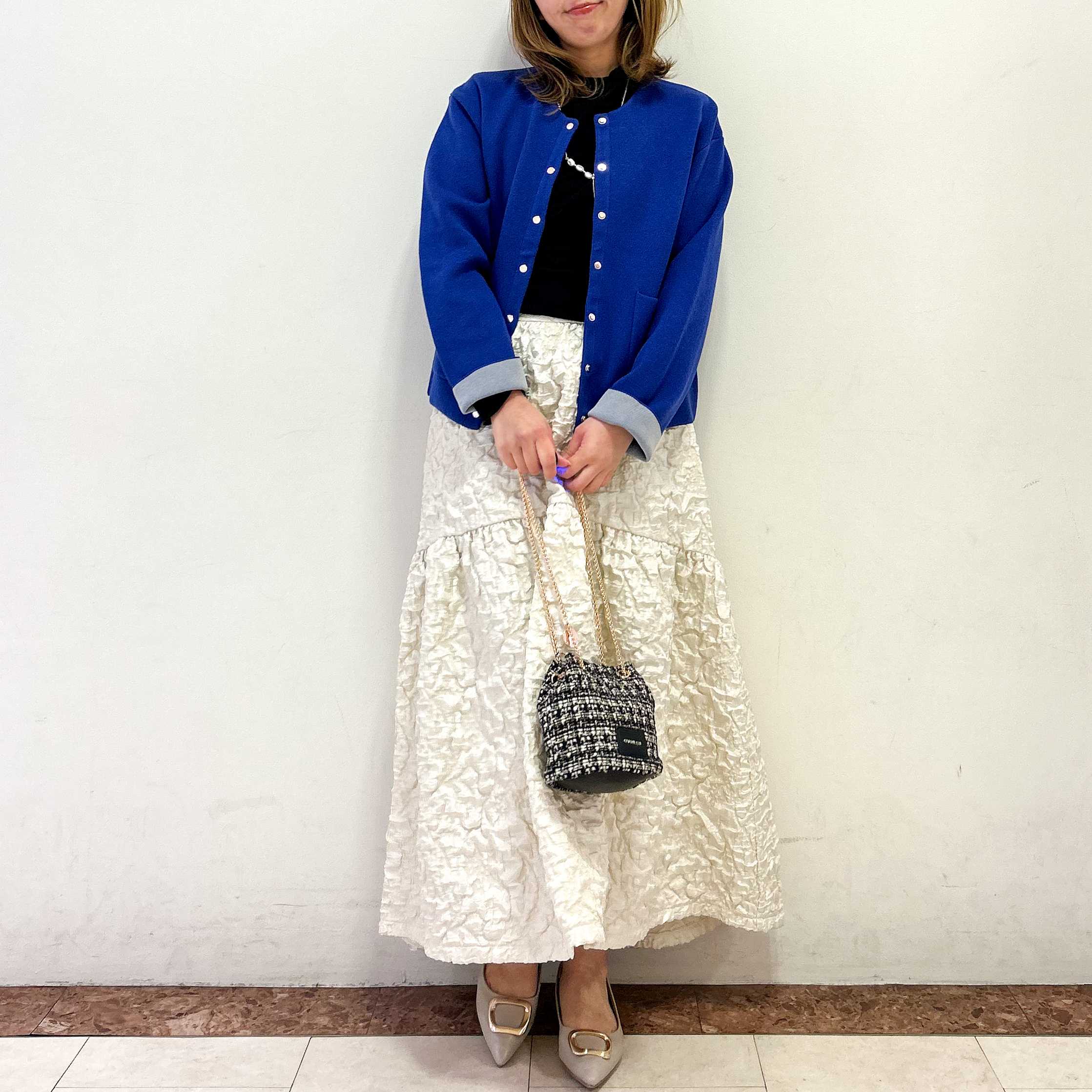 イメージ：スナップボタンニットカーディガン