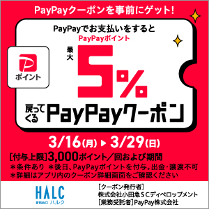 PayPayのご利用でPayPayポイントが最大5%戻ってくるキャンペーン