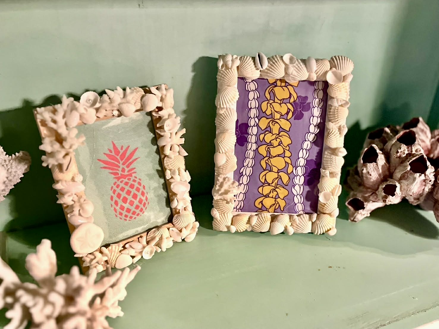 シェルやラフィアなどで作ろう！フォトフレーム