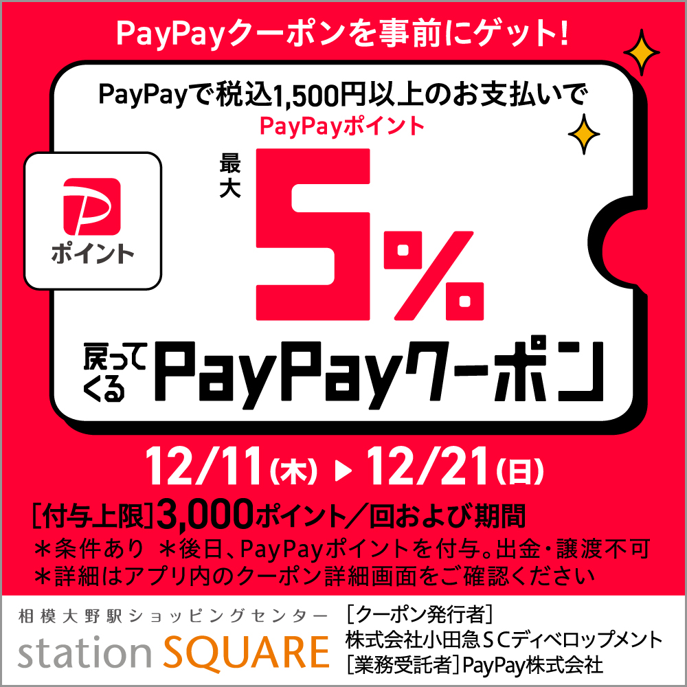 イメージ：PayPayのご利用でPayPayポイントが最大5%戻ってくるキャンペーン