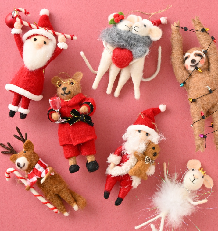 イメージ：デザイン豊富なクリスマスのオーナメント