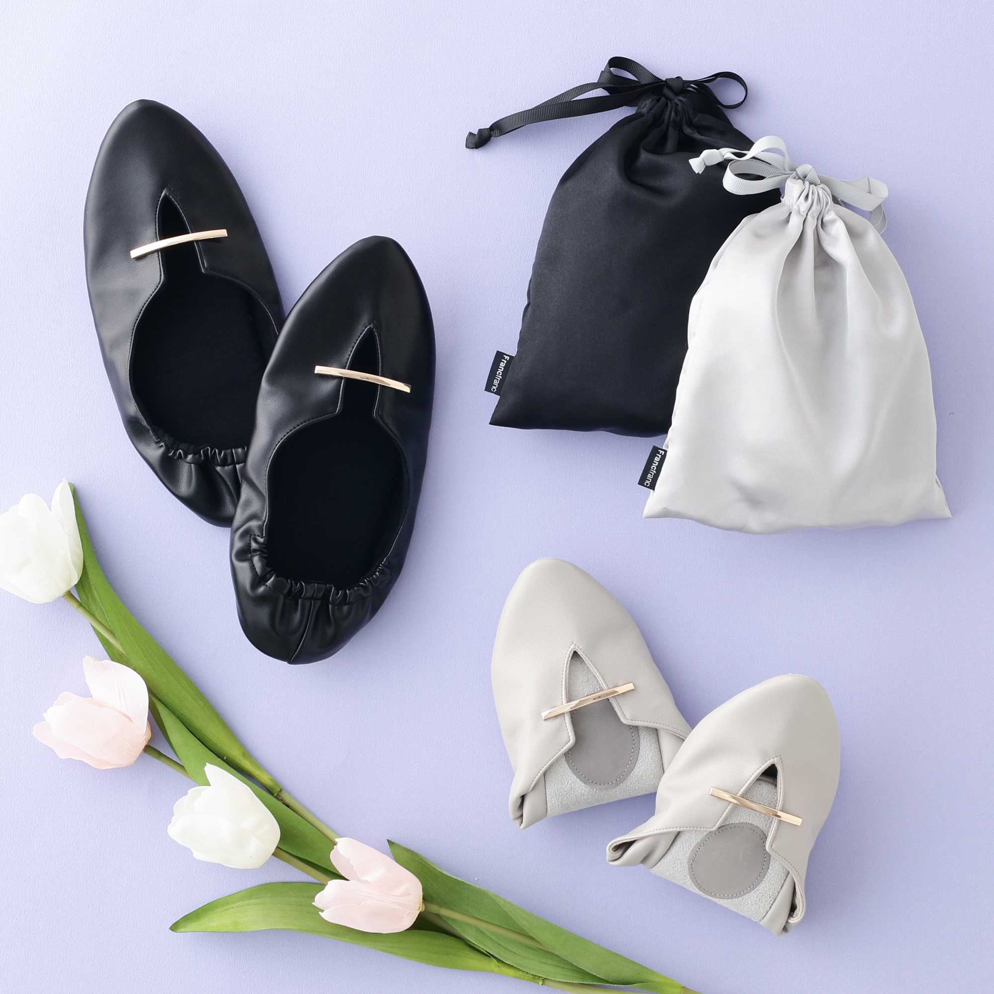 イメージ：折り畳んでコンパクトに持ち歩けるルームシューズをご紹介