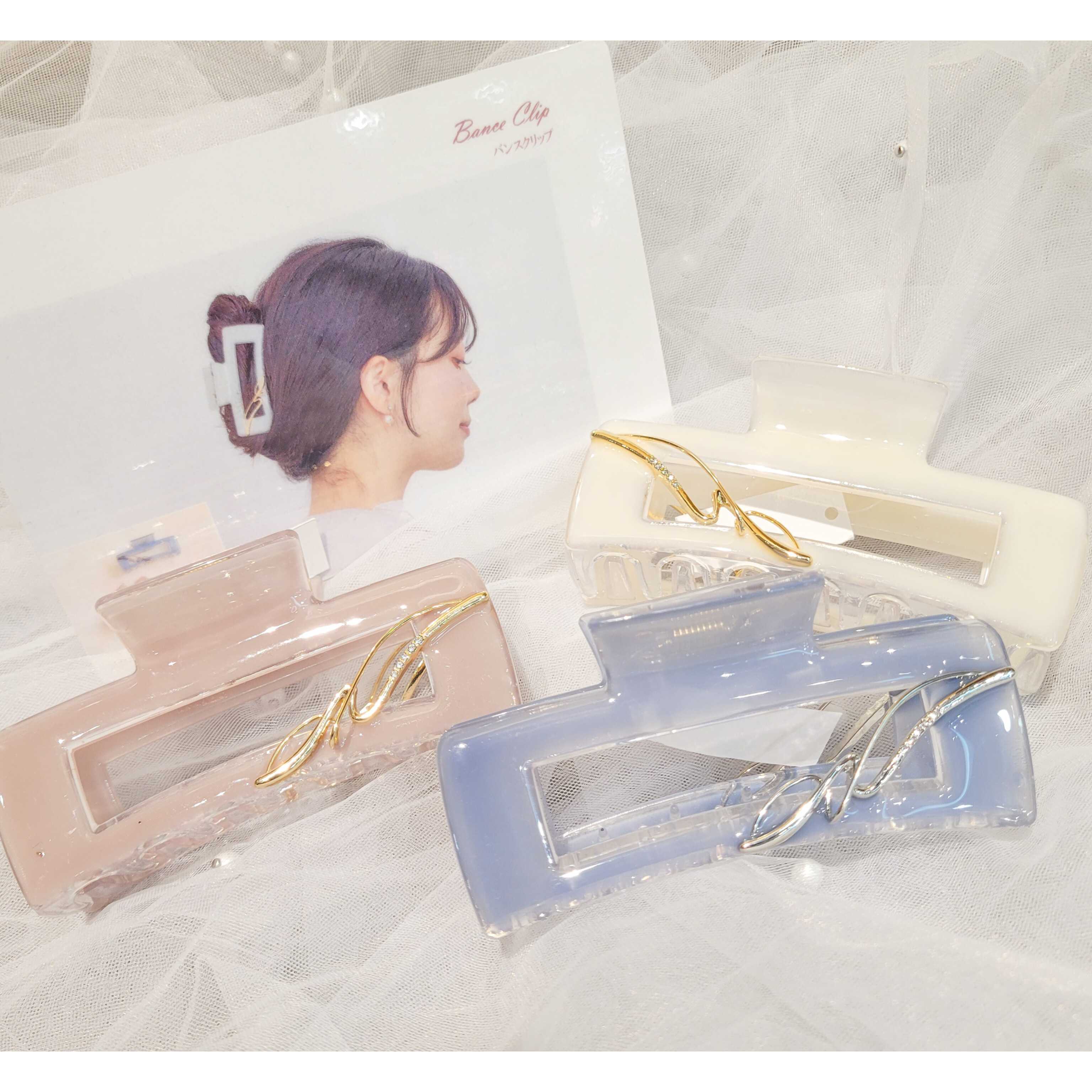 イメージ：☆みメタル付きカラーアクリルバンスクリップ☆