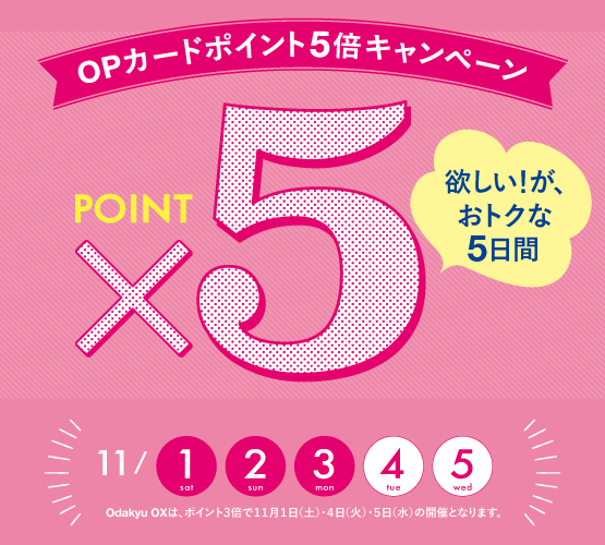 OP5倍CP（11月）