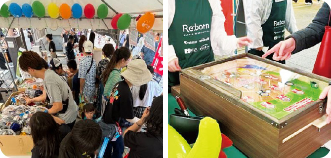 ブックオフでのチャリティイベントの様子