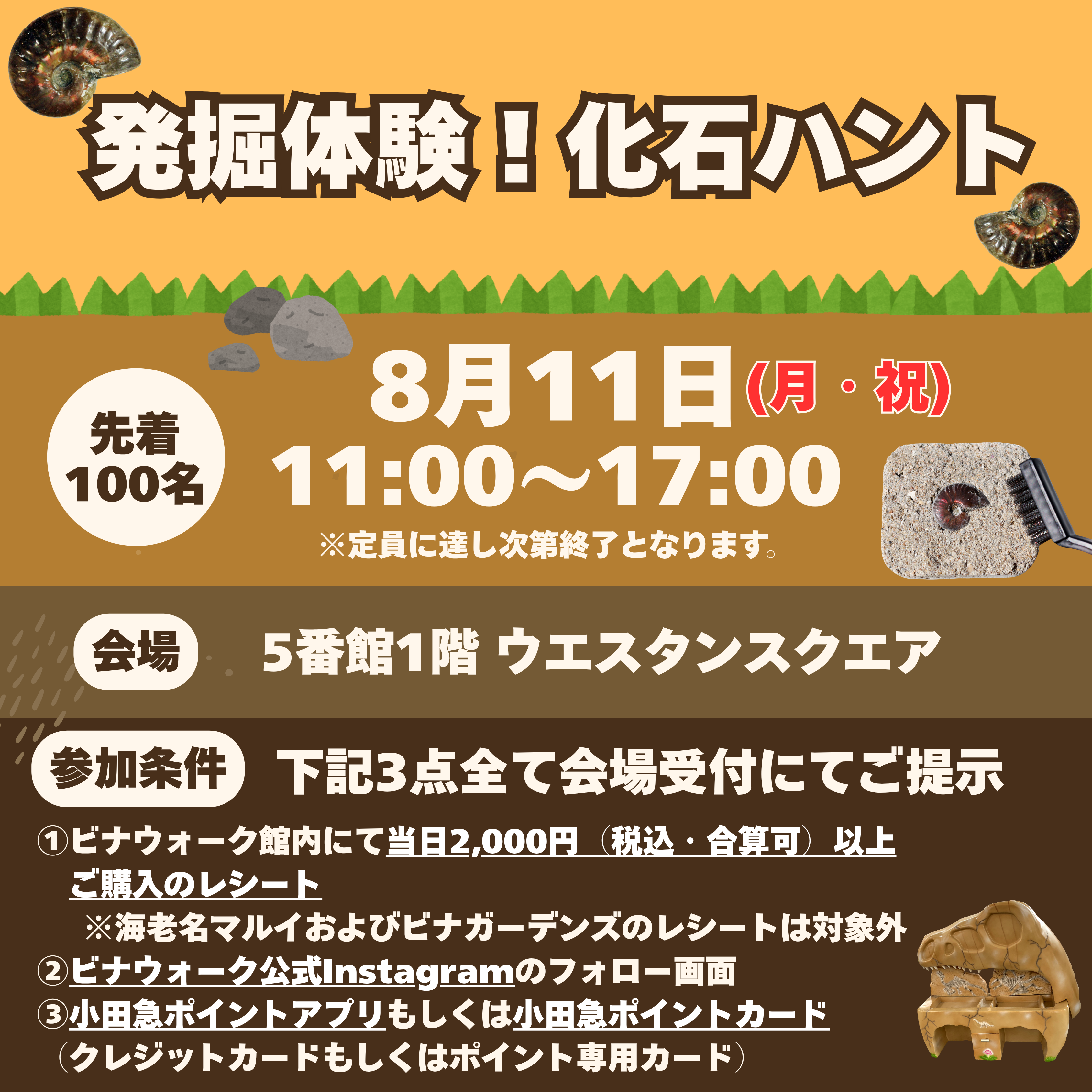 イメージ：発掘体験！化石ハント