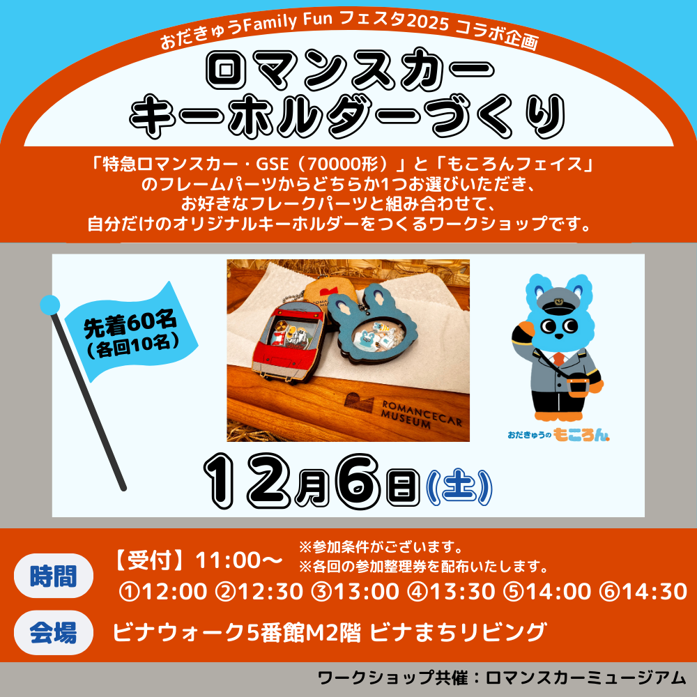 イメージ：【おだきゅうFamily Fun フェスタ2025 コラボ企画】ロマンスカーキーホルダーづくり