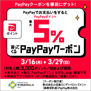 イメージ：PayPayのご利用でPayPayポイントが最大5%戻ってくるキャンペーン