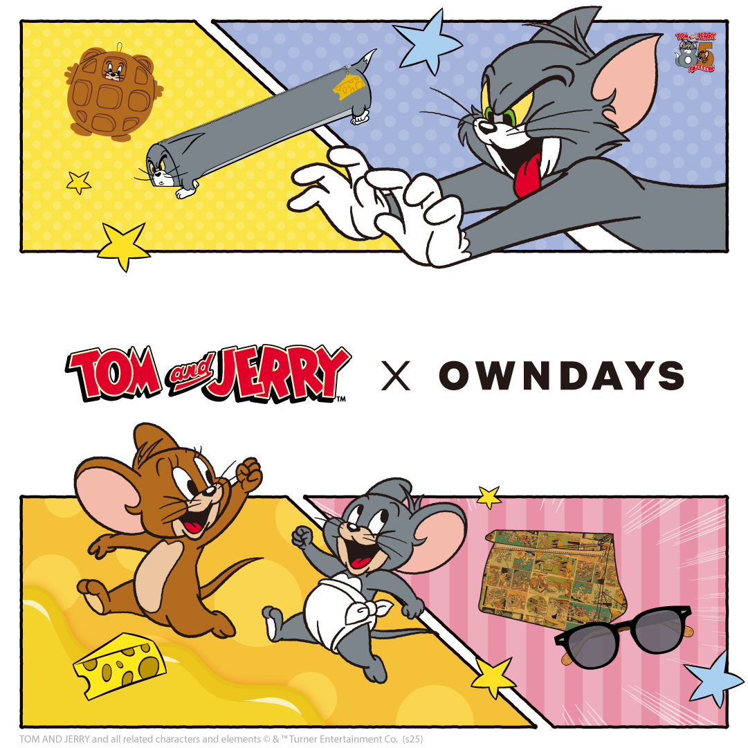 イメージ：【OWNDAYS】誕生85周年を記念した『トムとジェリー』と初コラボ!2月22日(土)”猫の日”から発 売!