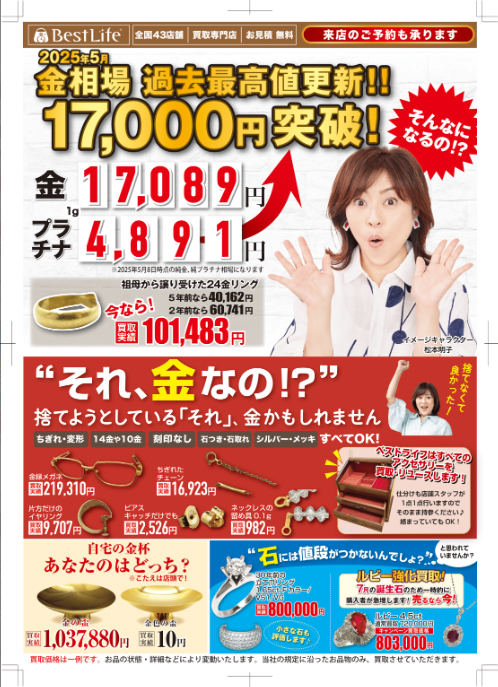 イメージ：貴金属高騰キャンペーン