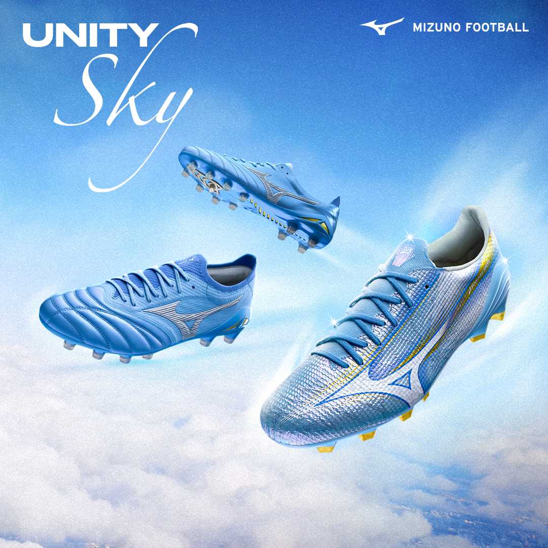 イメージ：1/9（金）発売！蒼く燃える軌跡が、勝負を変える。MIZUNOFOOTBALL『Unity Sky Pack』