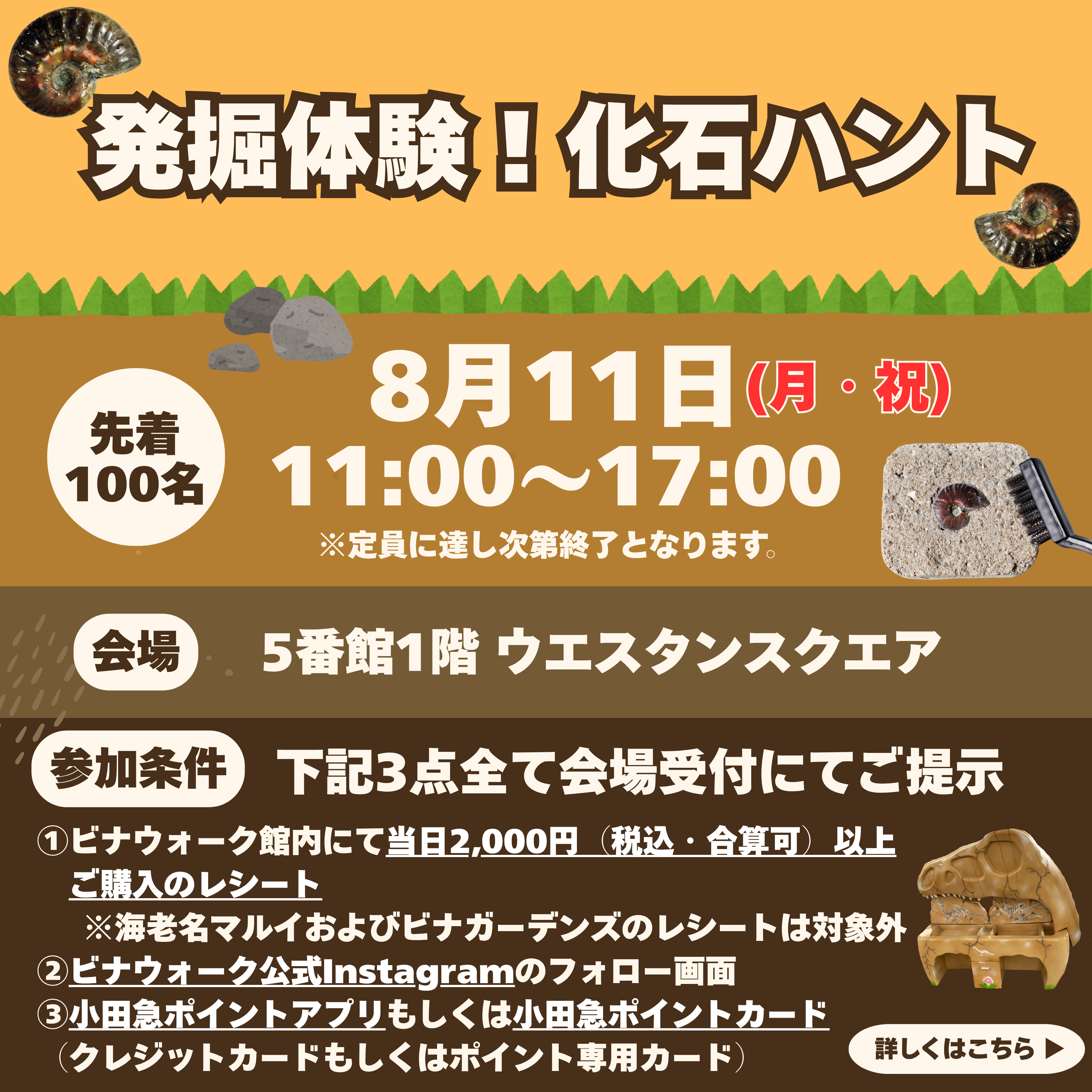 発掘体験！化石ハント